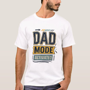 Pappa-läge aktiverat vintage gravyr skjorta design t shirt