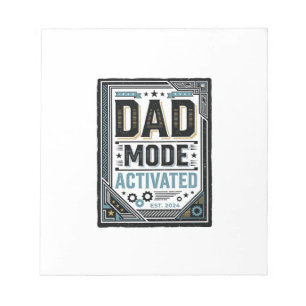 Pappa-läge aktiverat vintage gravyr tröja design_ anteckningsblock