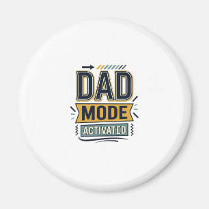 Pappa-läge aktiverat vintage gravyr tröja design magnet