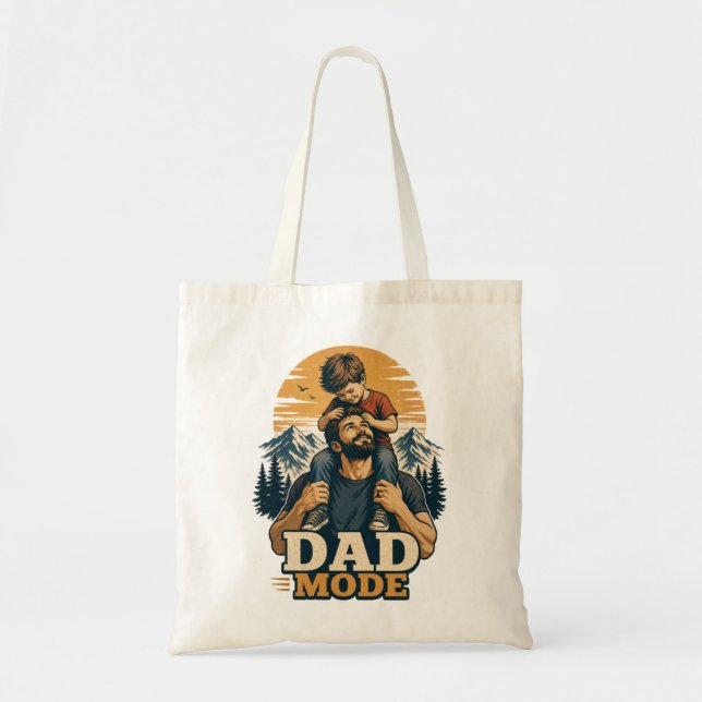 Pappa-läge Fars dag Tröja Tygkasse (Framsidan)