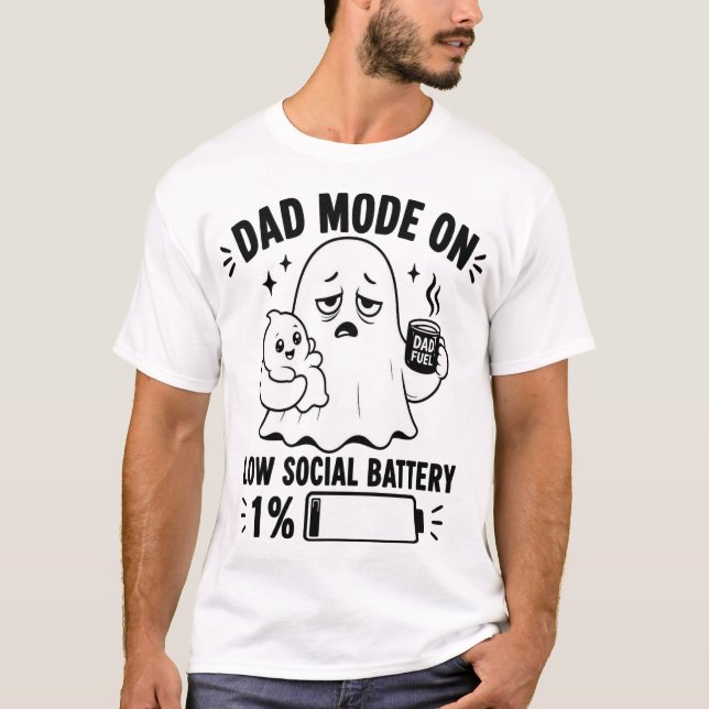 Pappa-läge På Ghost T-Shirt (Framsida)