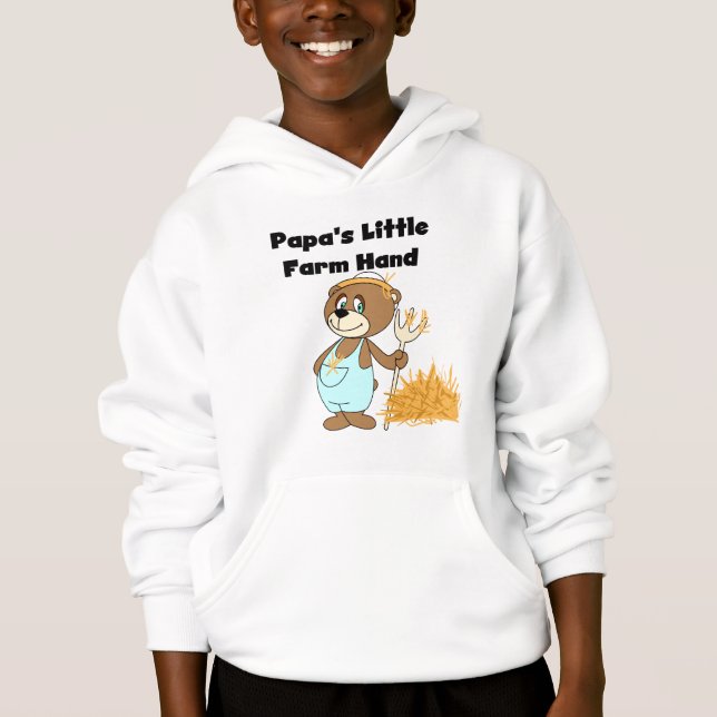 Pappa lantgård räcker lite Tshirts och gåvor (Framsida)