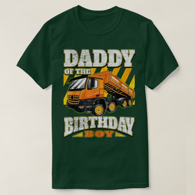Pappa - Lastbil Birthday T Shirt (Design framsida)