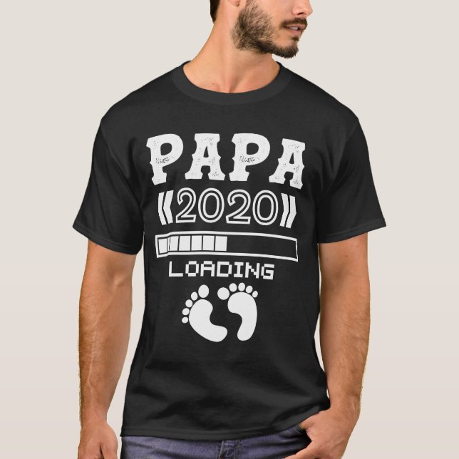 Pappa lastning 2020 gravid förväntat far t shirt (Framsida)