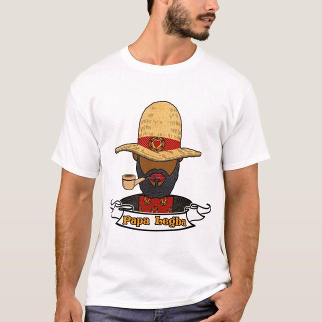 Pappa Legba Porträtt T Shirt (Framsida)