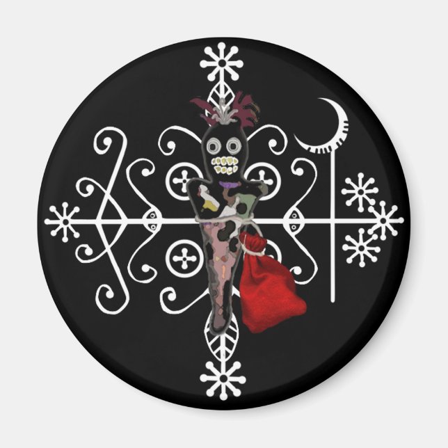 Pappa Legba Voodoo Doll Veve Magnet (Framsidan)