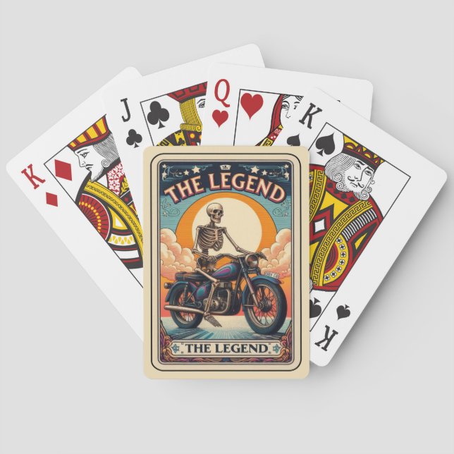 Pappa, Legend Funny Fars dag Skeleton Casinokort (Baksidan)