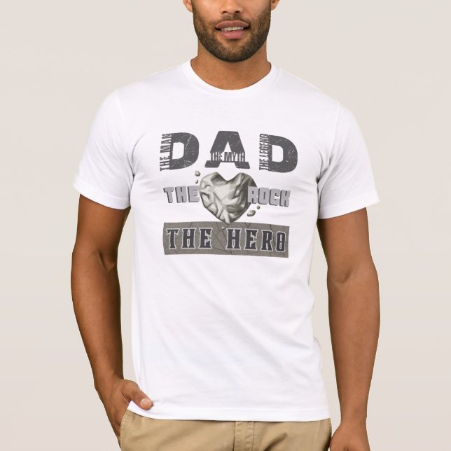 Pappa Legend Funny Quote White Fars dag T Shirt (Framsida)