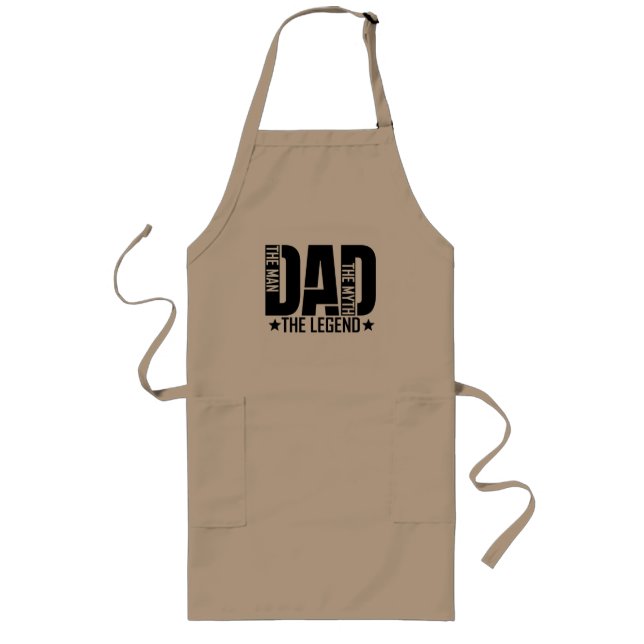 Pappa Legend Man Långt Förkläde (Framsidan)