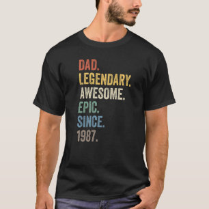 Pappa Legendary Fantastisk Epic sedan 1987 Vintage T Shirt