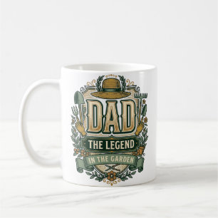 Pappa Legenden i trädgården Vintage Trädgårdsdesig Kaffemugg