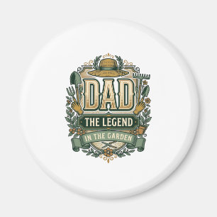 Pappa Legenden i trädgården Vintage Trädgårdsdesig Magnet
