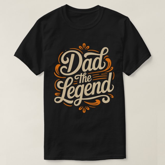 Pappa Legenden Kalligrafi T-shirt (Design framsida)