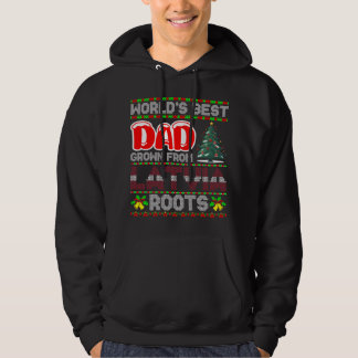 Pappa Lettland Julklappsidé Ful Jultröja Hoodie