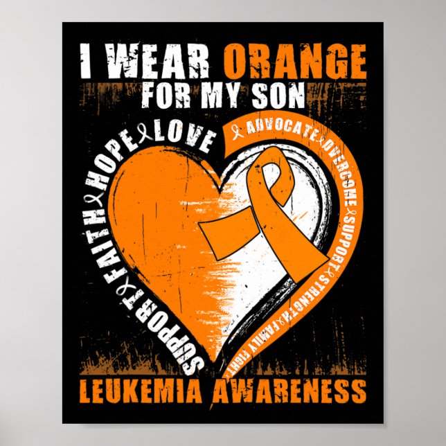 Pappa Leukemia Awareness Son Leukemia Awareness Poster (Framsidan)