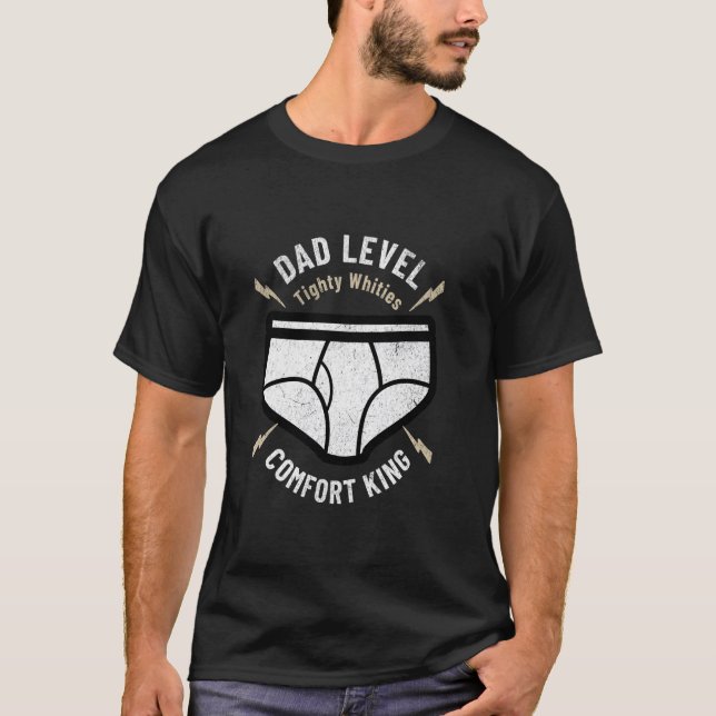 Pappa Level Tighty Whities Pro Funny Retro Gift fö T Shirt (Framsida)