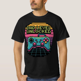 PAPPA LEVEL UNLOCKED - Classic Pixel Gamer Edition T Shirt