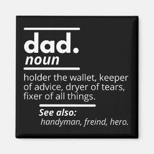 Pappa lexikon - Ljudig Fars dag-gåva Magnet