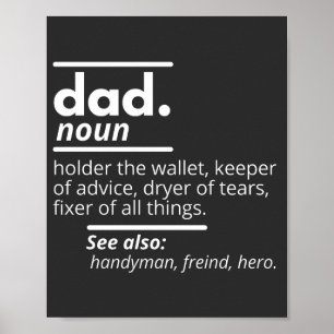 Pappa lexikon - Ljudig Fars dag-gåva Poster