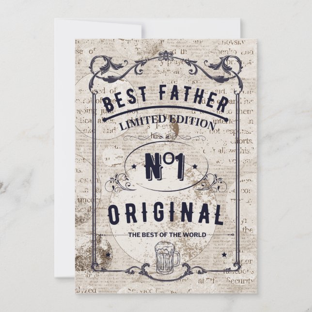 Pappa Life, bästa livstid Inbjudningar (Framsida)