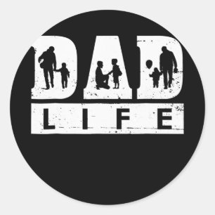 Pappa Life Fars dag  Runt Klistermärke