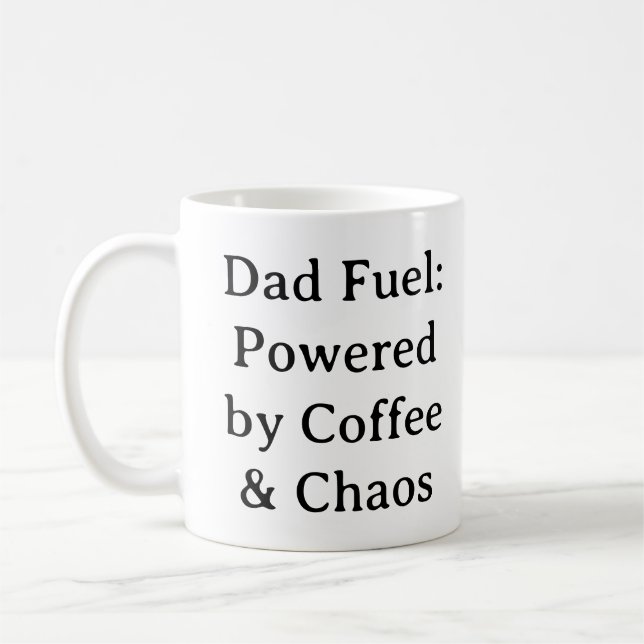 Pappa Life Mugg - Pappa bränsle med kaffe och kaos (Vänster)