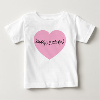 Pappa lilla flicka rosa hjärta baby och småbarns t shirt