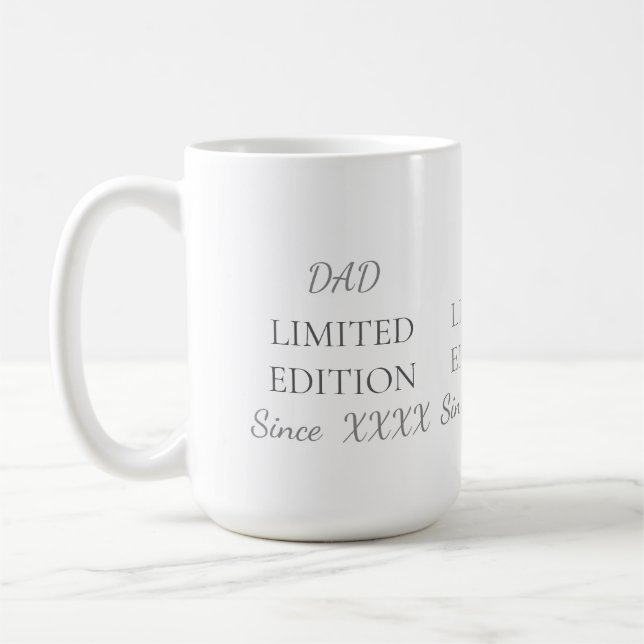 Pappa Limited Edition, skräddarsydd födelsedagspre Kaffemugg (Vänster)