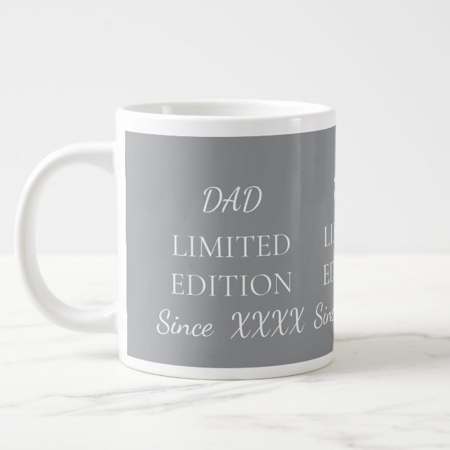 Pappa Limited Edition, skräddarsytt Fars dag-prese Jumbo Mugg (Vänster)