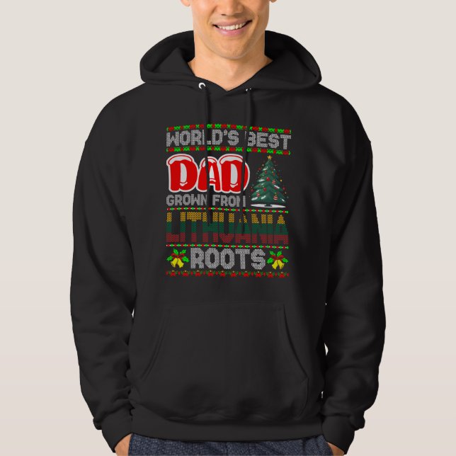 Pappa Litauen julklappsidé ful överdel Hoodie (Framsida)