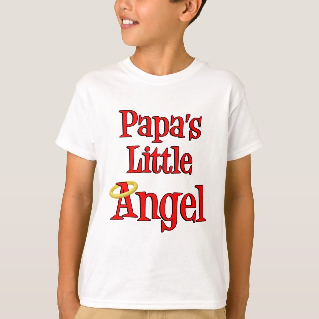 Pappa lite ängel tee shirt (Framsida)