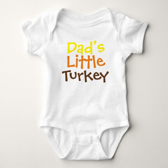Pappa lite Jersey för Turkiet baby Bodysuit Tee Shirt (Framsida)