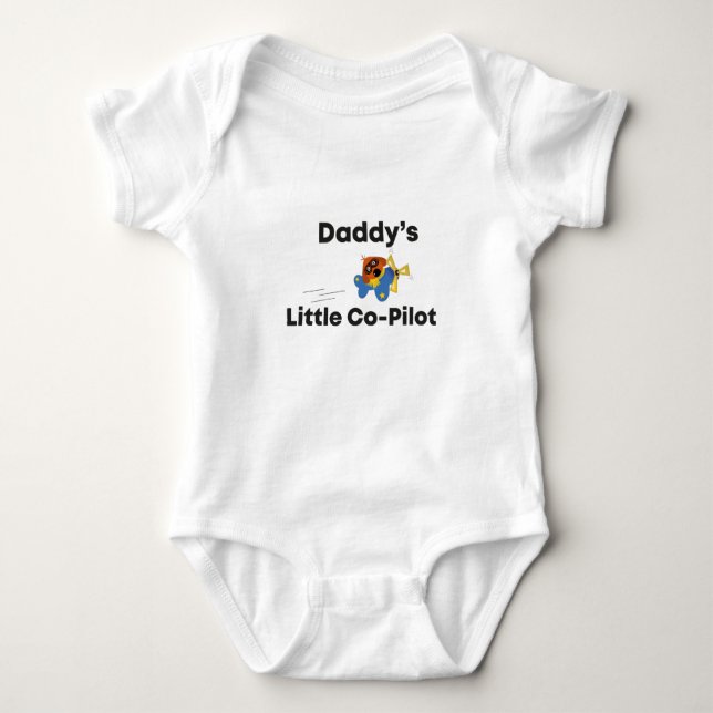 Pappa Little Co-Pilot framtida pilot T Shirt (Framsida)
