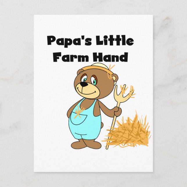 Pappa Little Farm Hand Tshirts och Gifts Vykort (Framsida)