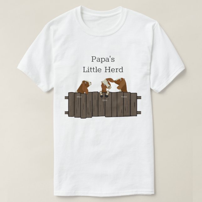 Pappa Little Goat Herd 3 getter T Shirt (Design framsida)
