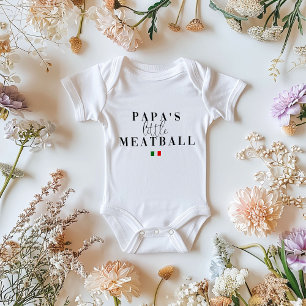 Pappa Little Meatball   Cute Italiensk Baby-kostym T Shirt