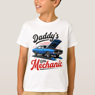 Pappa Little Mechanic Classic Car Keepsaké Bära T Shirt