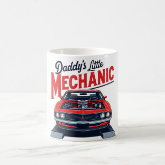 Pappa Little Mechanic Classic Car Keepsaké Mugg