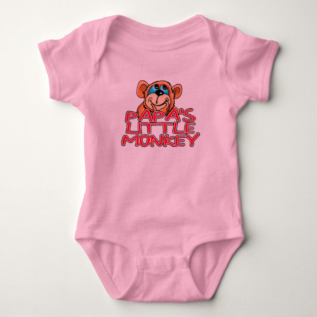 Pappa Little Monkey Tee Shirt (Framsida)