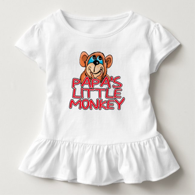 Pappa Little Monkey Tee Shirt (Framsida)