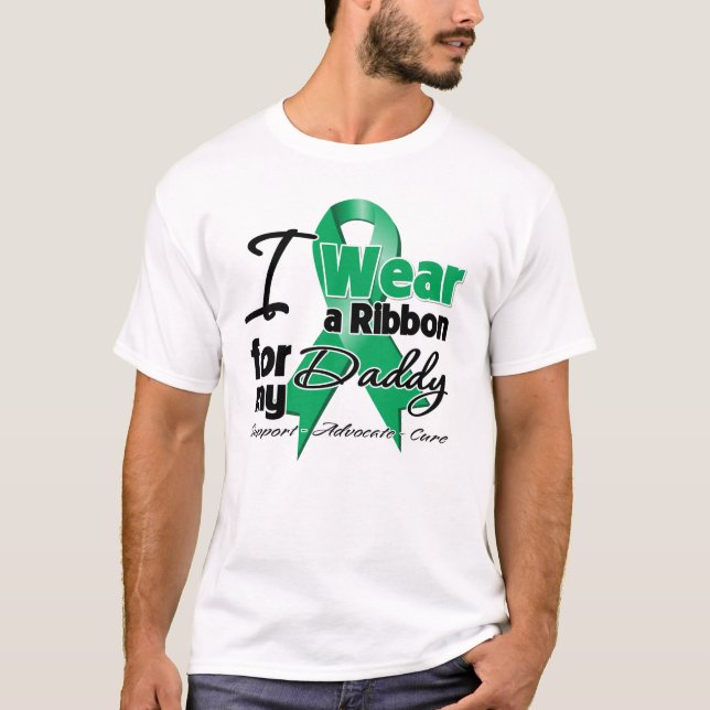 Pappa - Liver Cancer Ribbon.png Tee Shirt (Framsida)