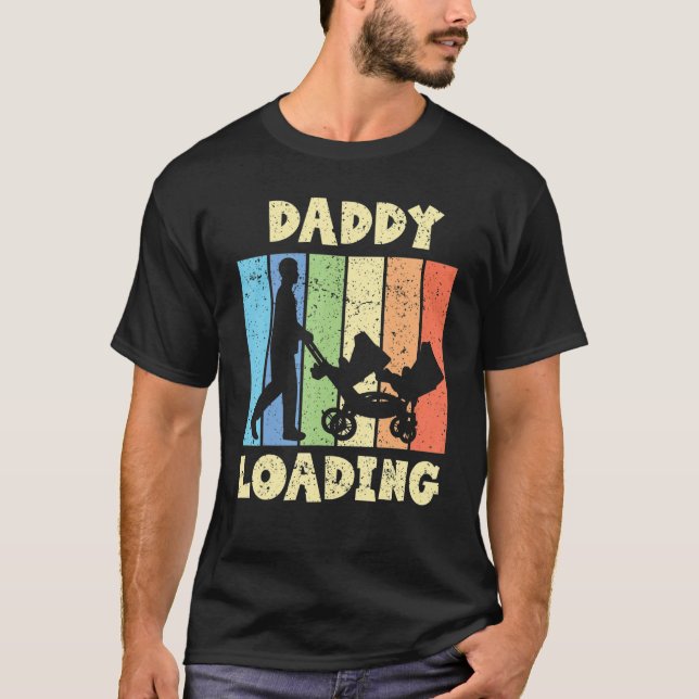 Pappa Loading Baby Gravid Pappa Graant Far P T Shirt (Framsida)