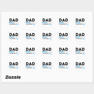 Pappa Loading Pojke Blue Soon ska bli pappa Runt Klistermärke