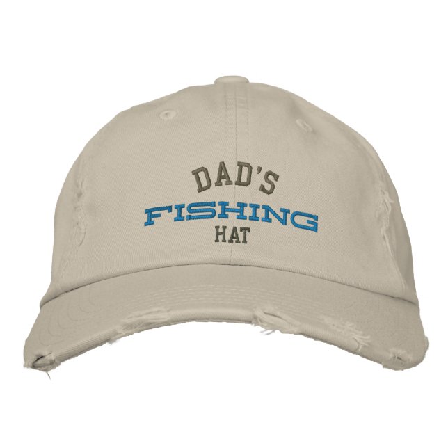 Pappa Lucky Fishing Embroidery Hat Broderad Keps (Framsida)