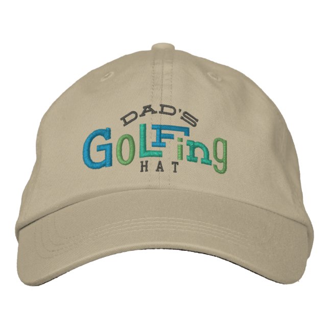 Pappa Lucky Golfing Embroidery Hat Broderad Keps (Framsida)