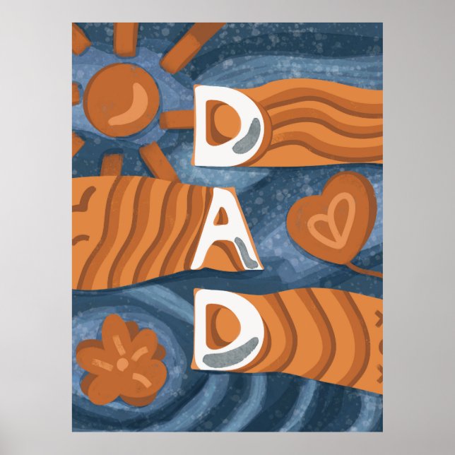 Pappa - Lycklig Far-dagen Poster (Framsidan)