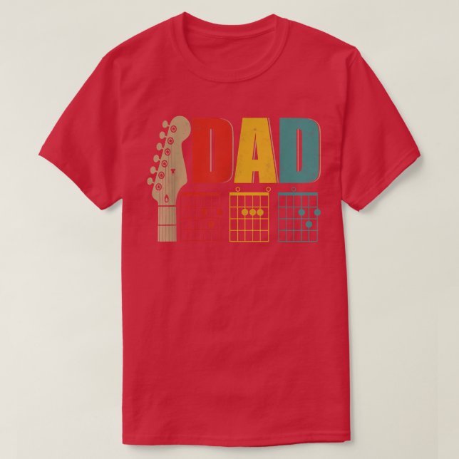 PAPPA Lycklig Fars dag Coola Pappa Guitarist Guita T Shirt (Design framsida)