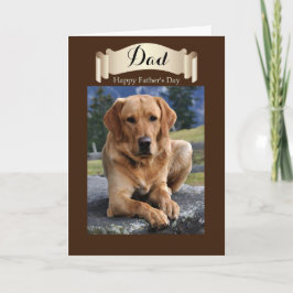 Pappa/Lycklig Fars dag - Golden Lab Kort