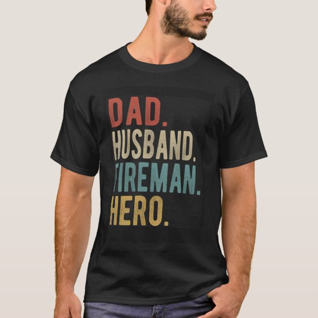 Pappa Make Fireman Hero T Shirt (Framsida)