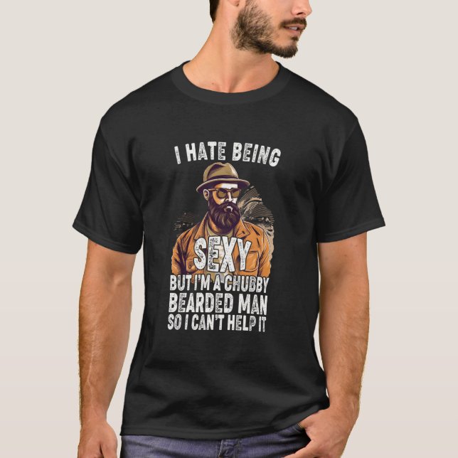 Pappa Make Skäggig Tjockskägg T Shirt (Framsida)